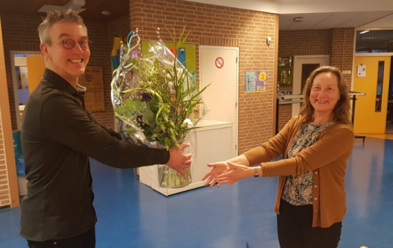 Juf Ina 25 jaar in het onderwijs én op De Richtingwijzer